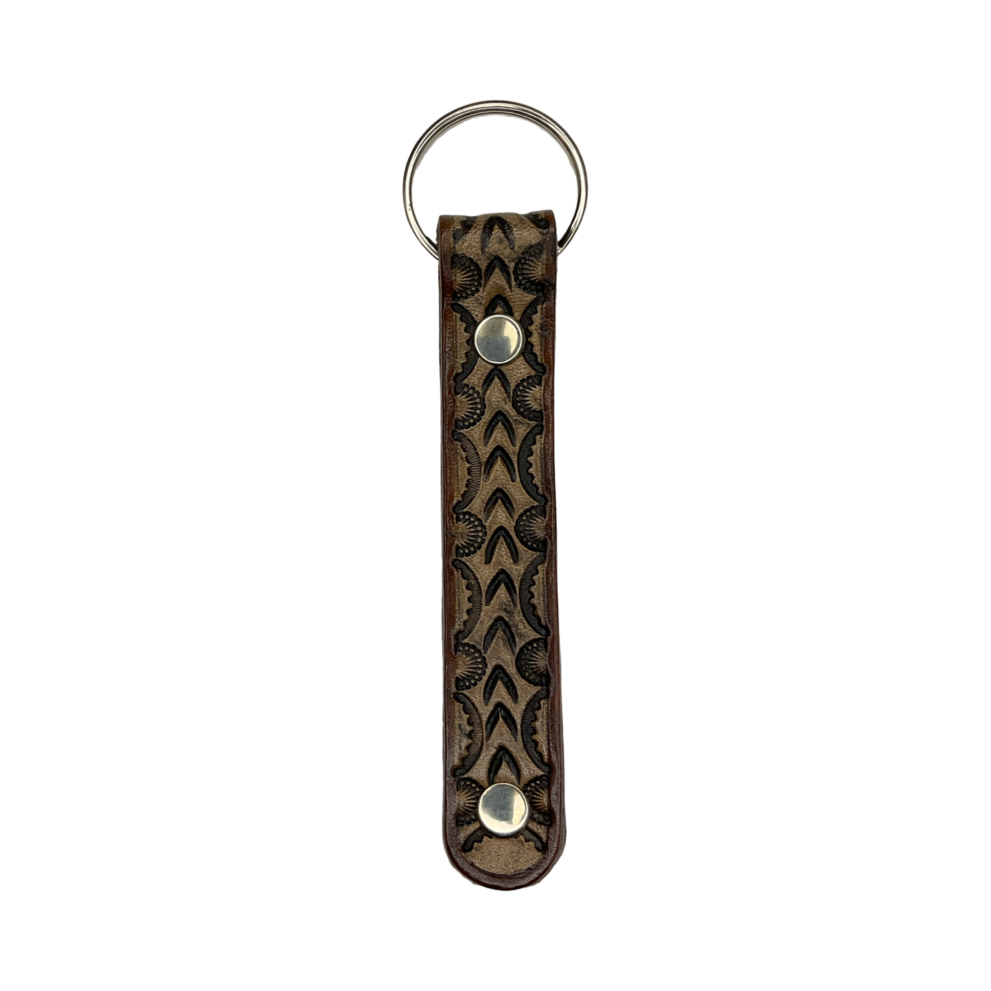 TEB Stamp Leather Keychain 4"