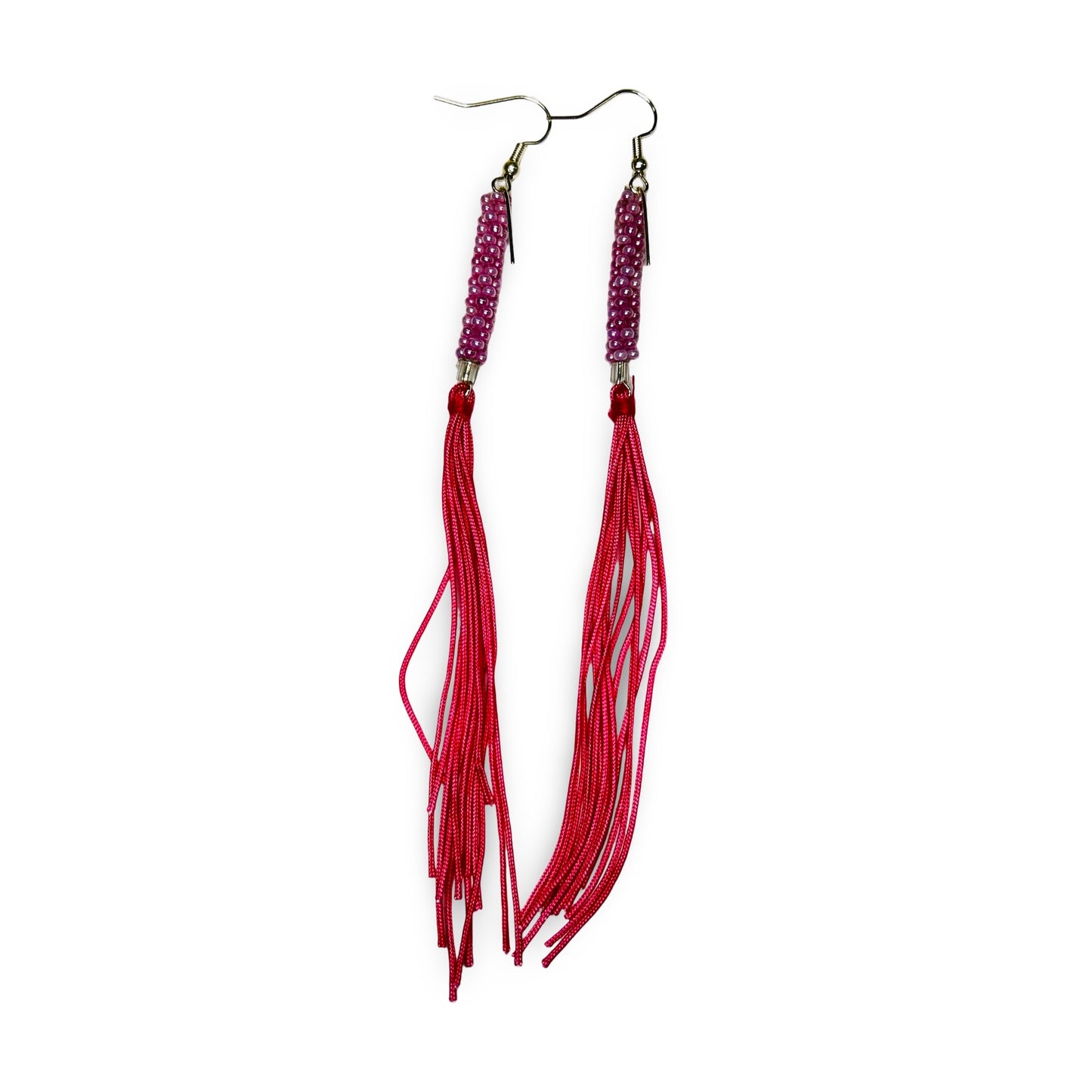 TB Beaded w/ Tassel Earrings