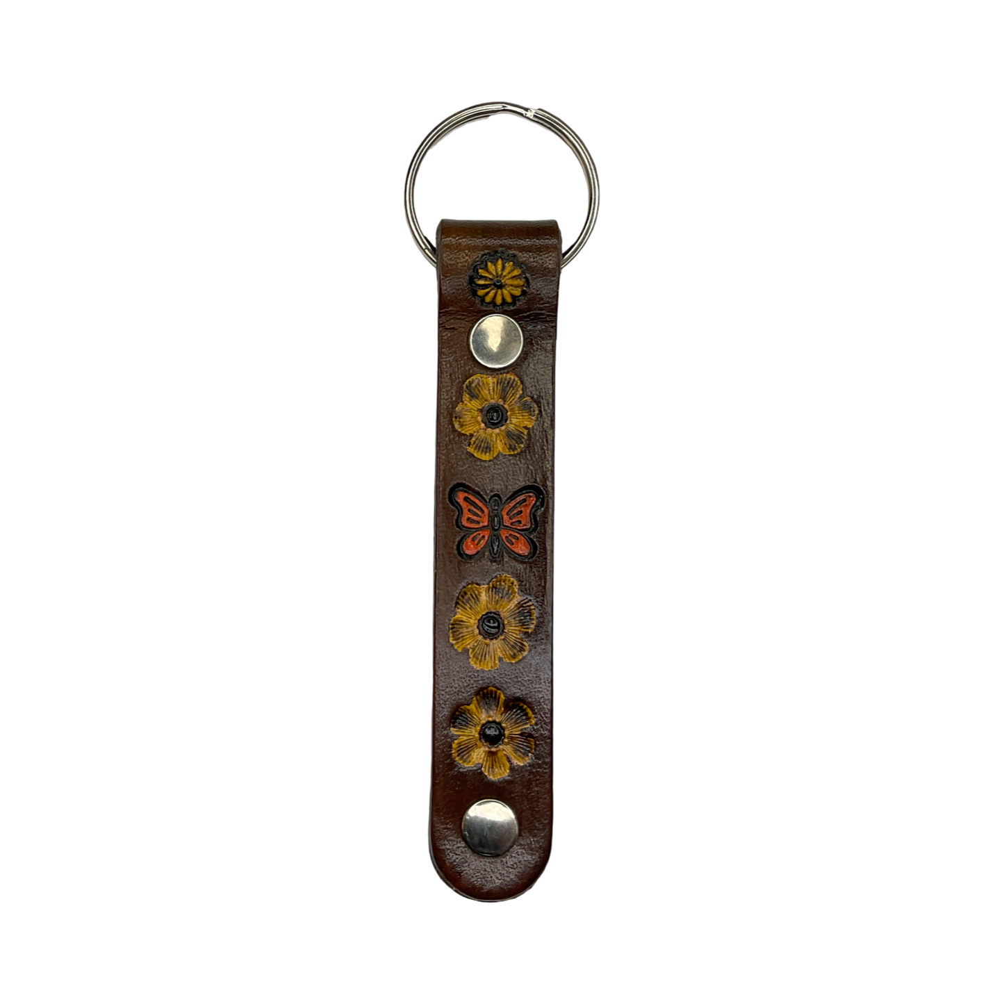 TEB Stamp Leather Keychain 4"