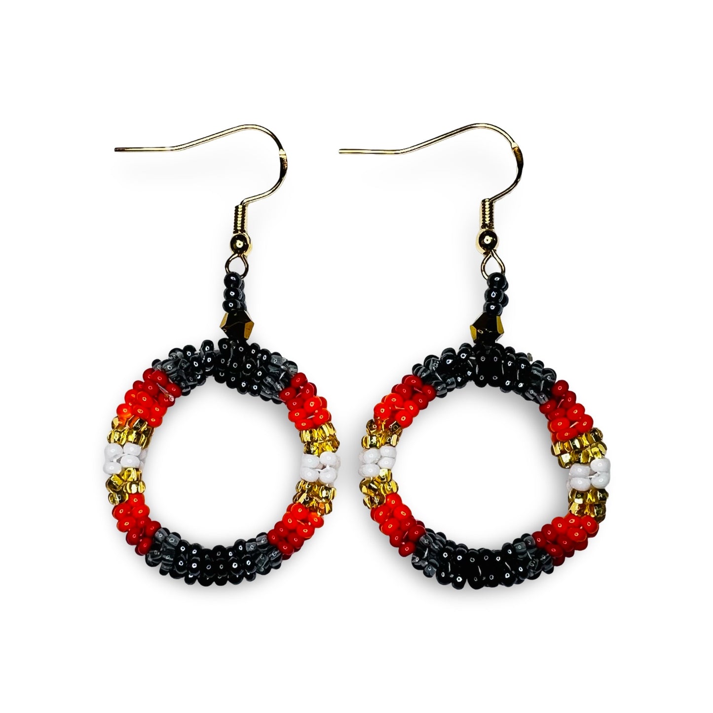 LZ Beaded Circle Earrings