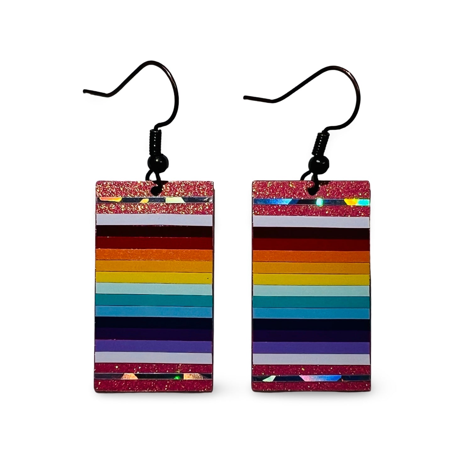 WW Rectangle Vinyl Earrings