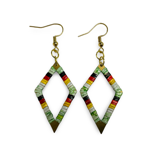 ARC Metal Diamond Quill Earrings
