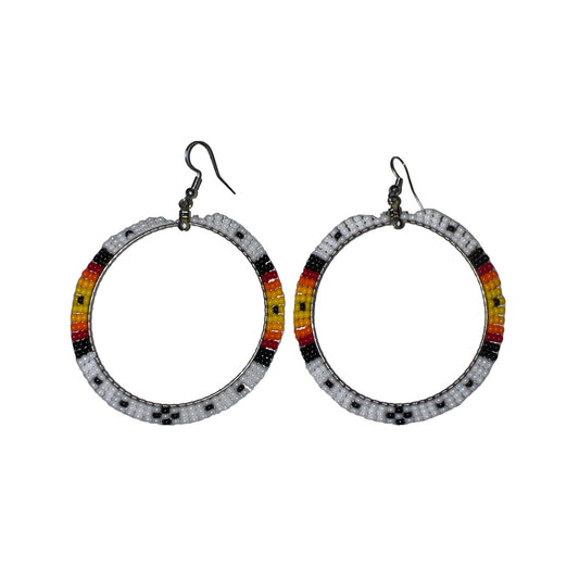 DYH 2.5" Beaded Circle Earrings