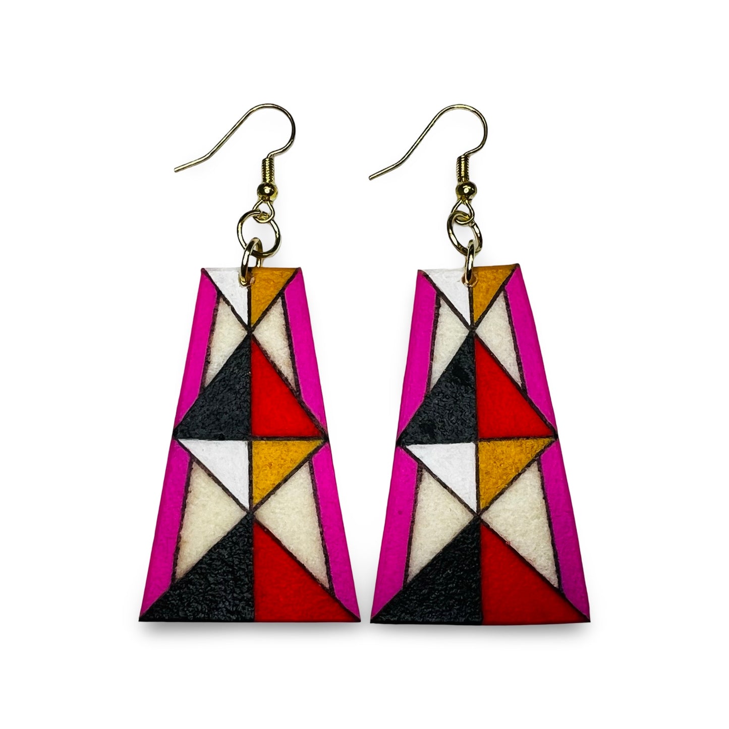 SE Painted Parfleche Earrings