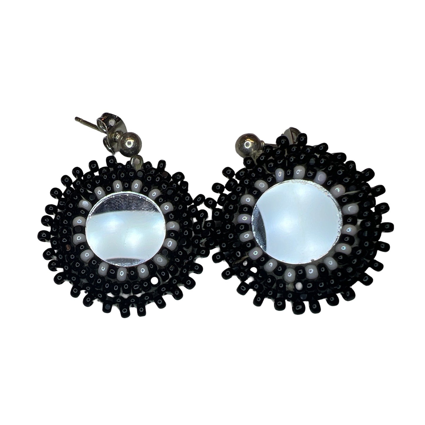 WR Bead & Mirror Earrings