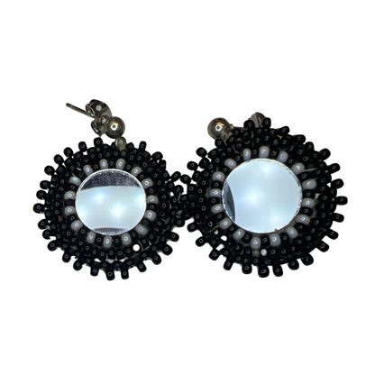 WR Bead & Mirror Earrings