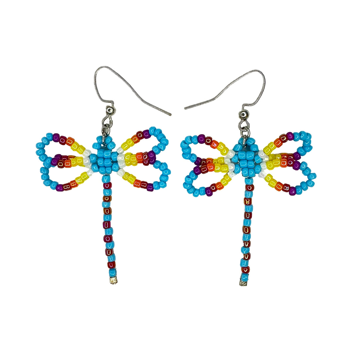 CWT 2" Dragonfly Bead Earrings