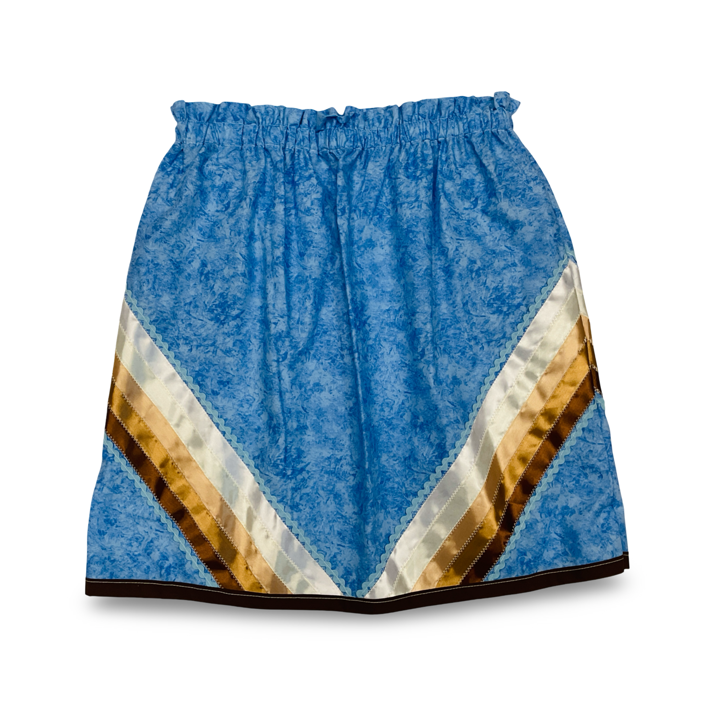 WW Blue Swirl Ribbon Skirt w/Pockets XL/2X