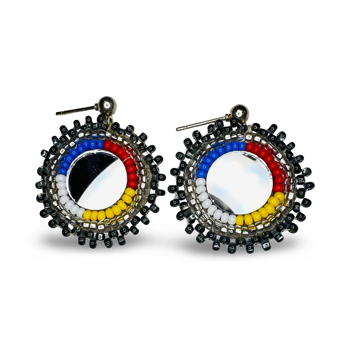 WR Bead & Mirror Earrings