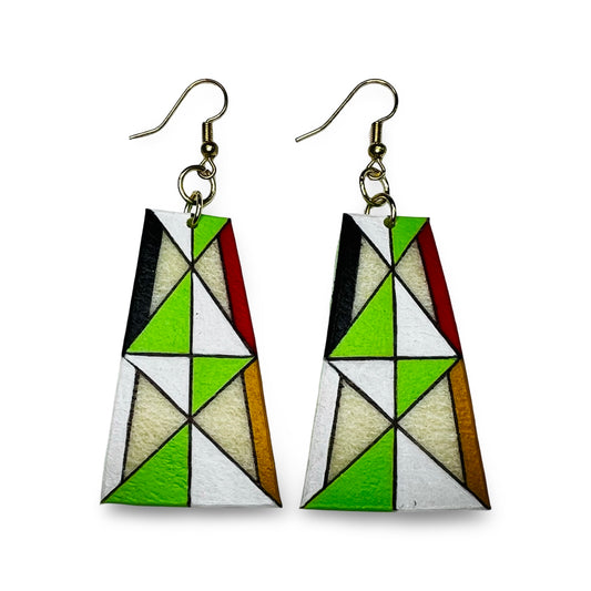 SE Painted Parfleche Earrings