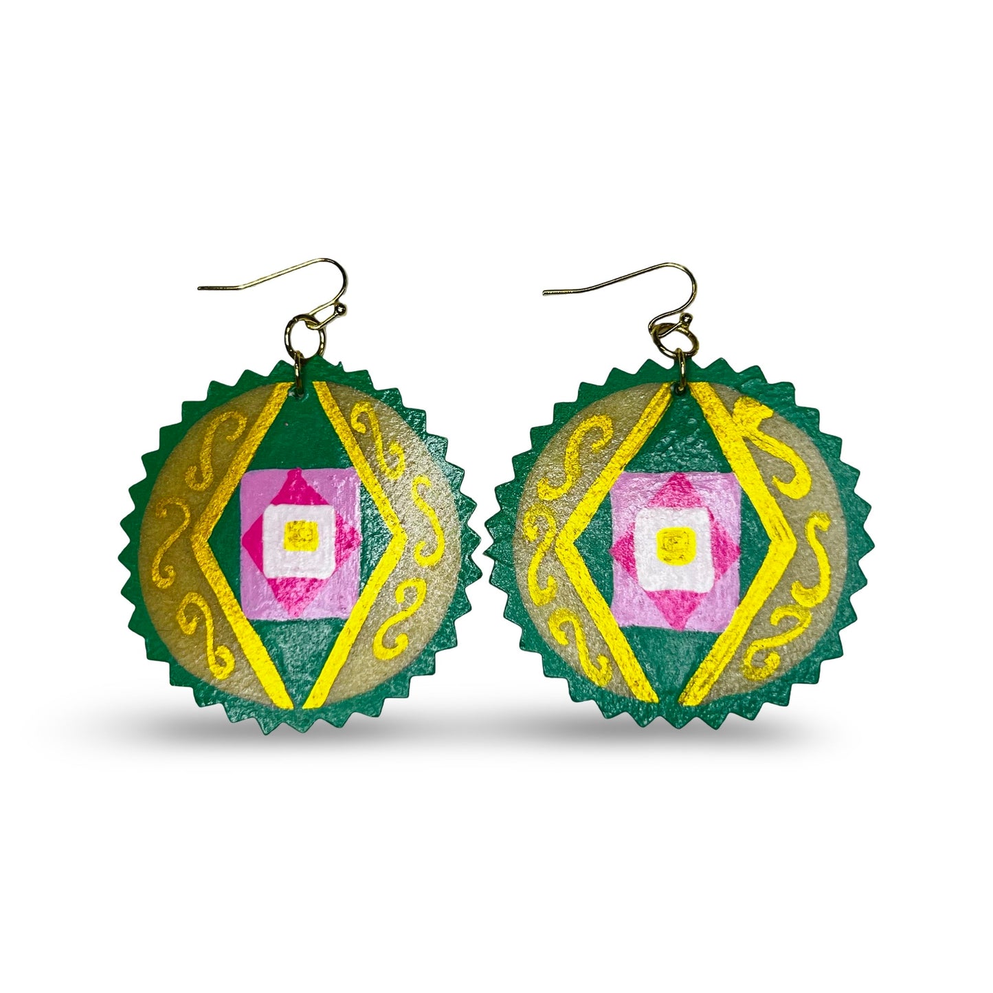 ST Painted Parfleche Earrings