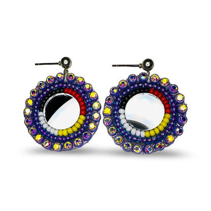 WR Bead & Mirror Earrings