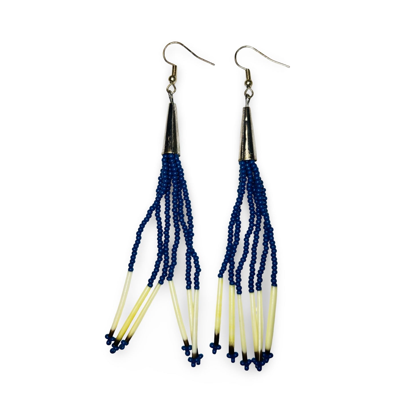 SHMH Beaded Fringe w/ Quill Earrings