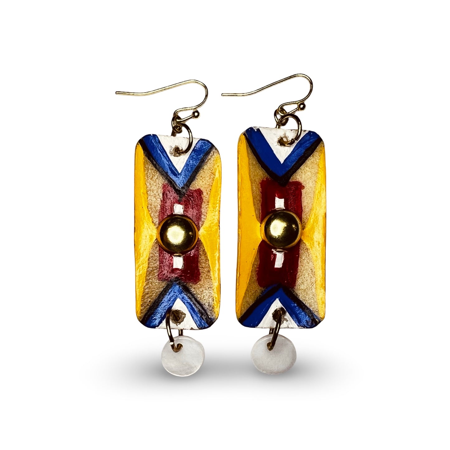 ER Painted Parfleche Earrings