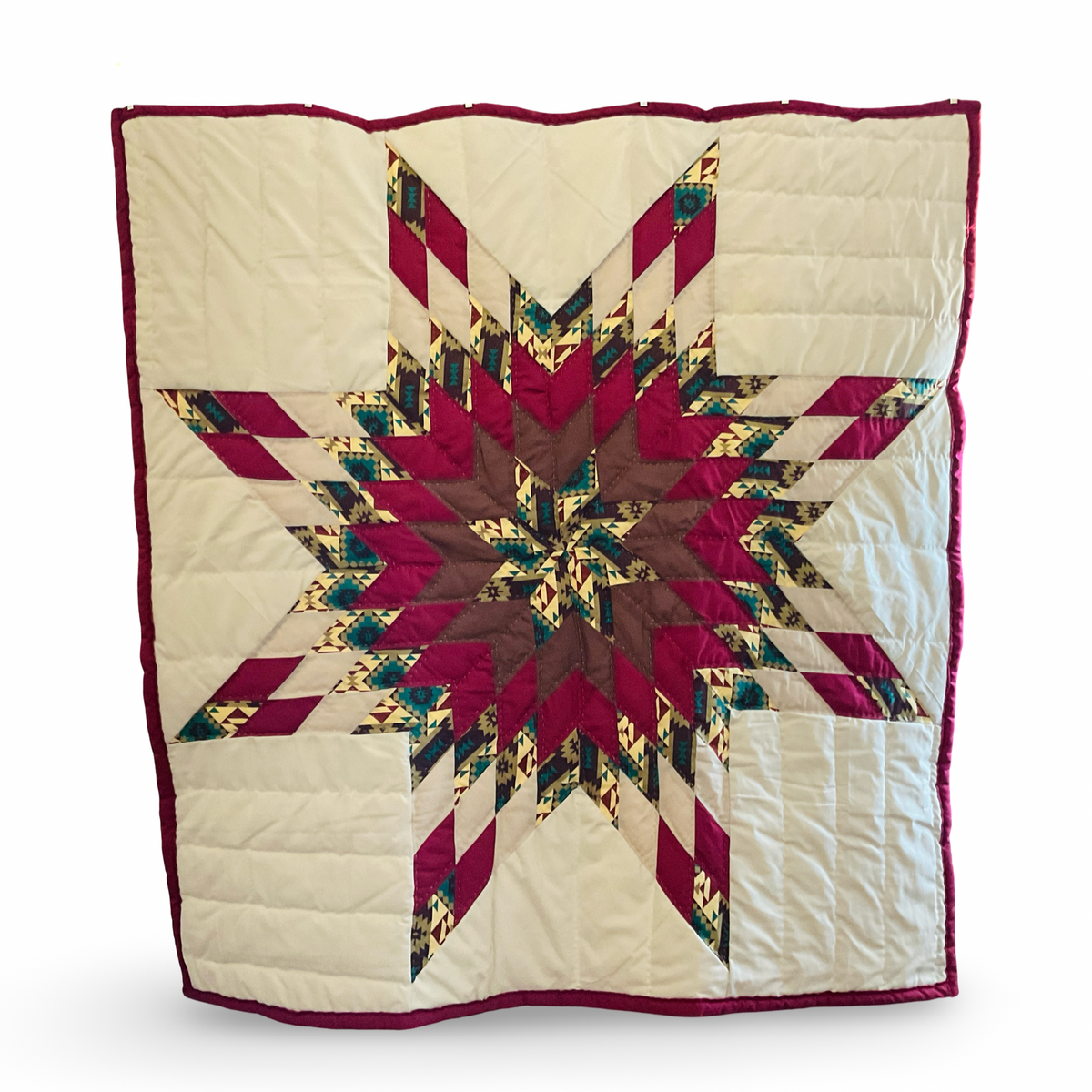 CEH Brown & Maroon Baby Star Quilt