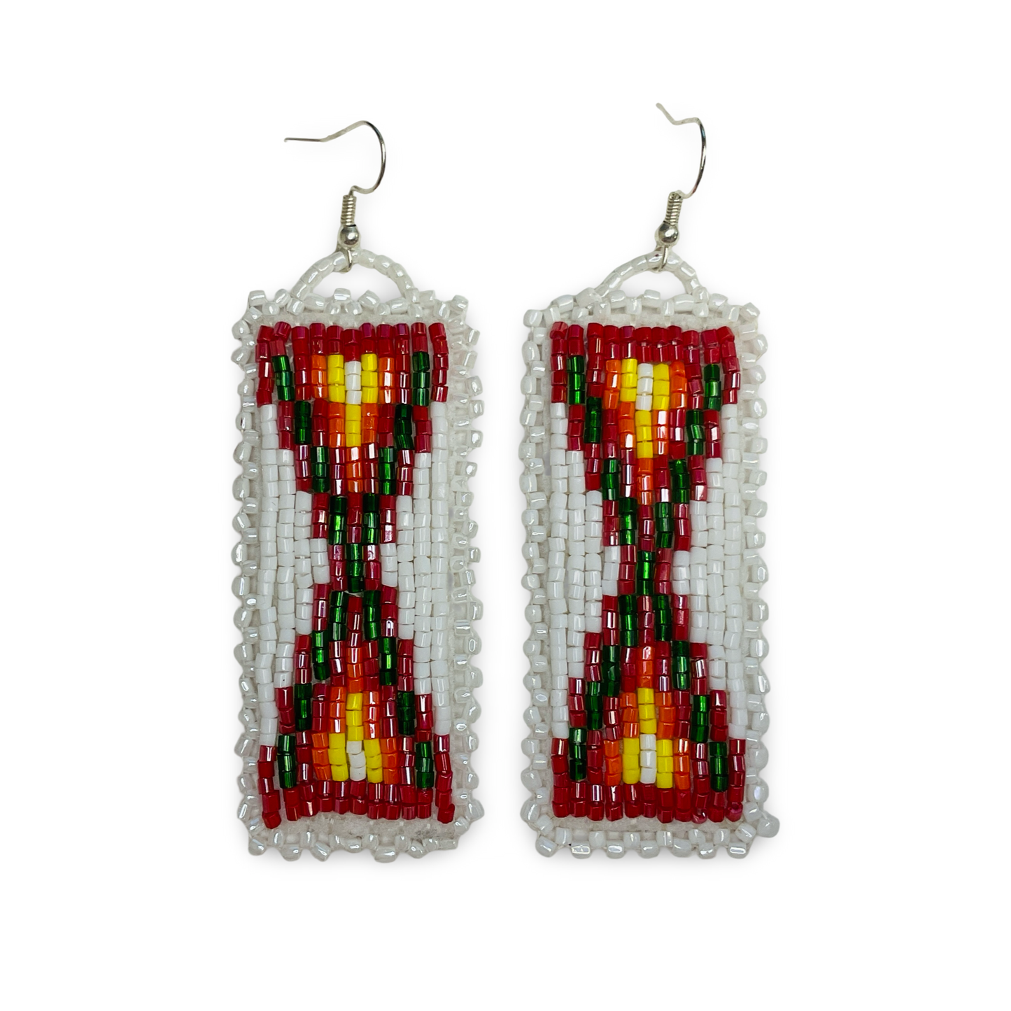 DYD Beaded Wide Slat Earrings