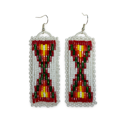 DYD Beaded Wide Slat Earrings