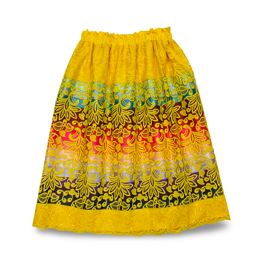 WL Yellow Overlay Ribbon Skirt XL