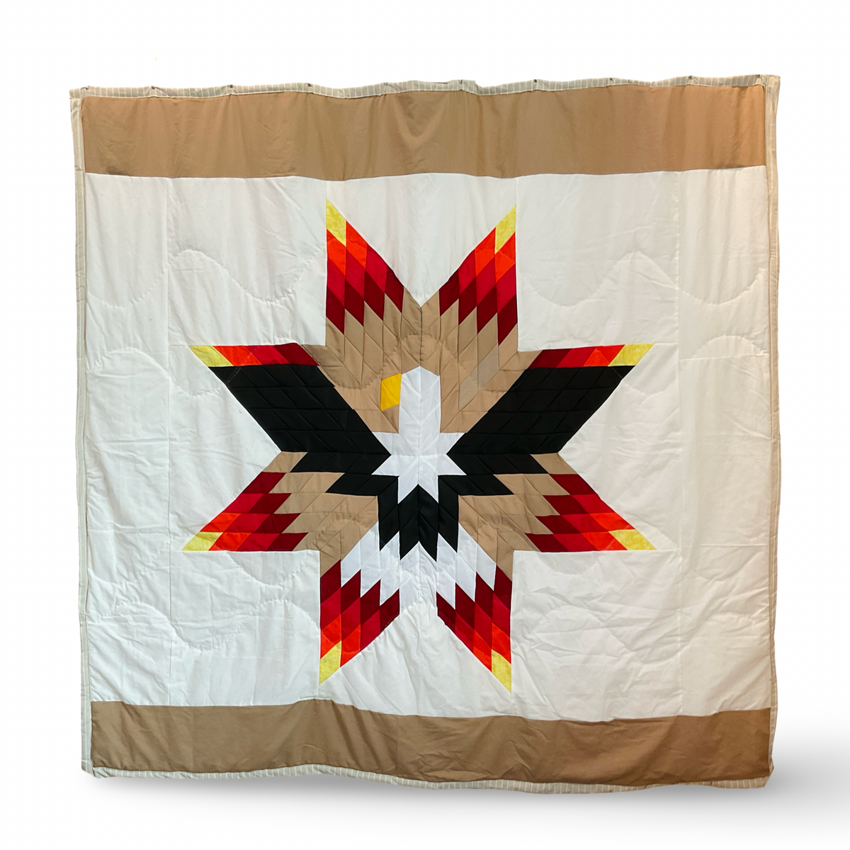 KHP Red Eagle Queen Cotton Star Quilt