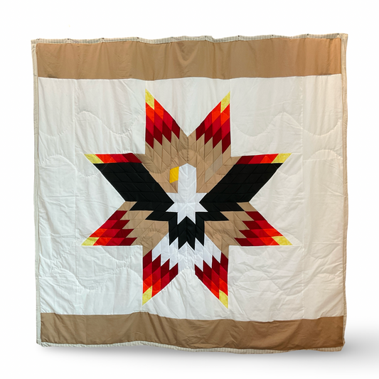 KHP Red Eagle Queen Cotton Star Quilt