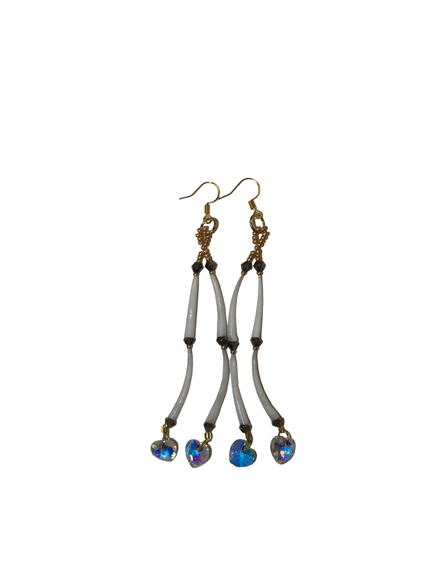 MH 2 Tier Single Dentalium Earrings