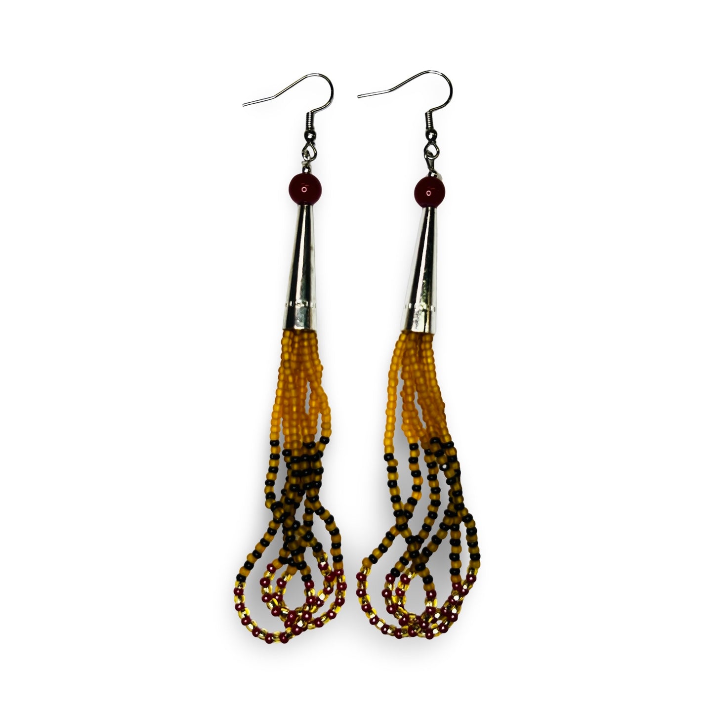 SBR Beaded Cone Earrings
