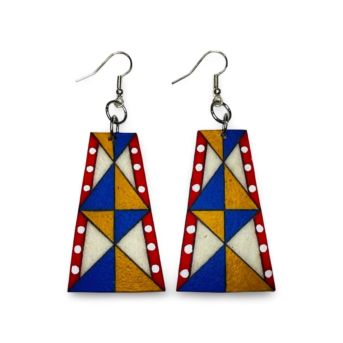 SE Painted Parfleche Earrings