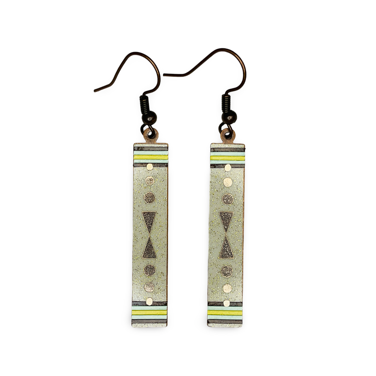 WW Vinyl on Metal Slat Earrings