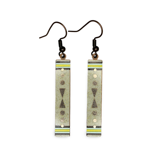 WW Vinyl on Metal Slat Earrings