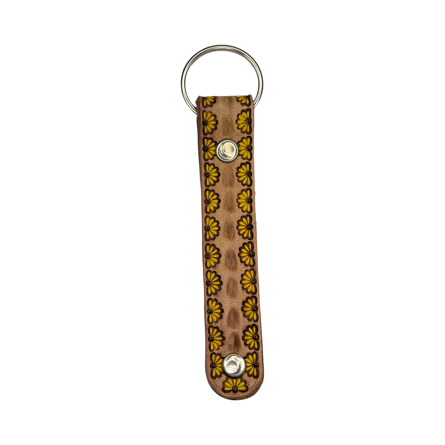 TEB Stamp Leather Keychain 4"