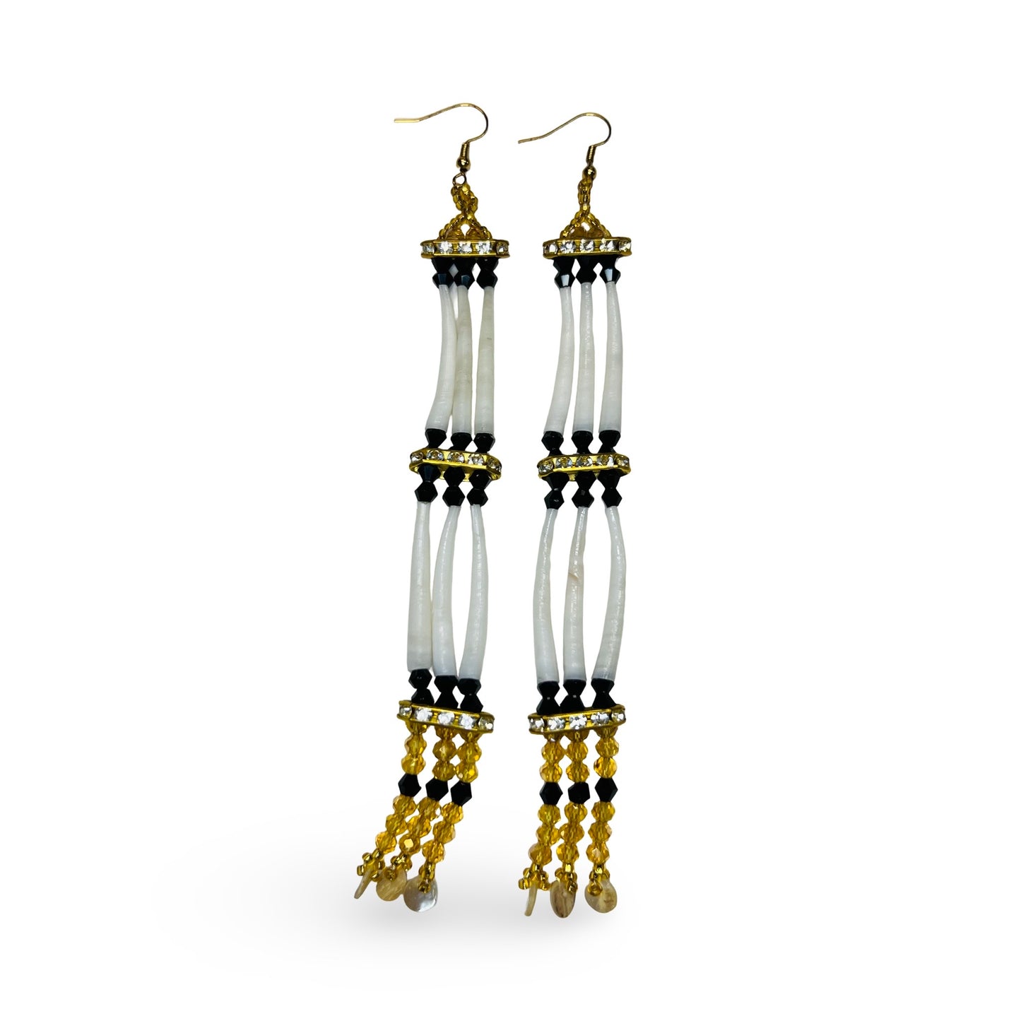 IREH Dentalium & Drop Earrings