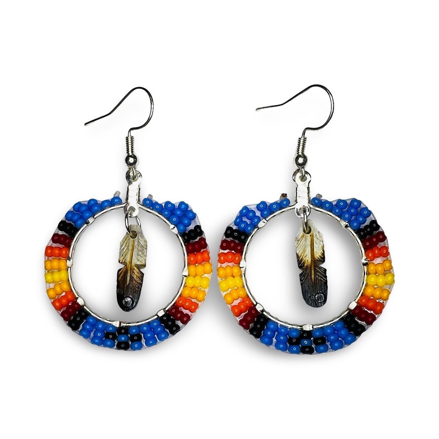 DYH Small Beaded Circle Earrings