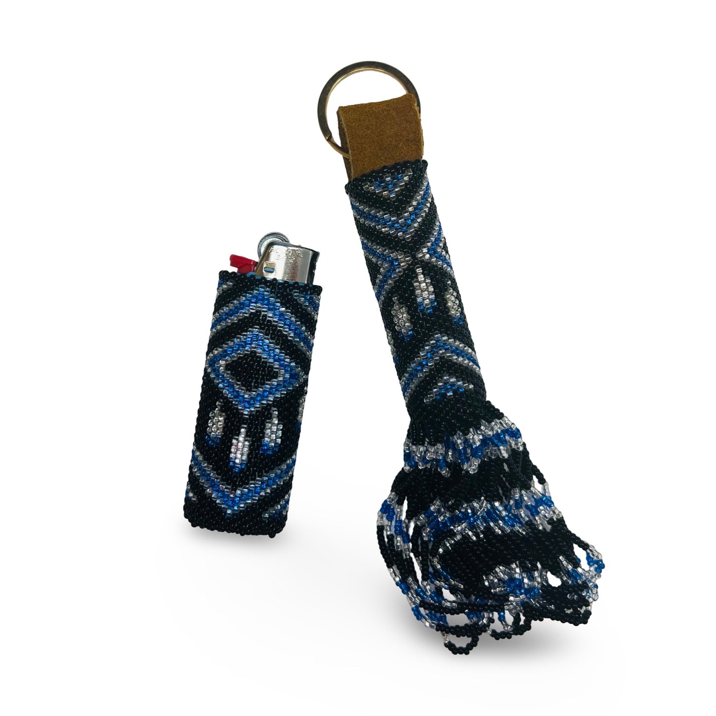 BJE Beaded Keychain & Lighter Set