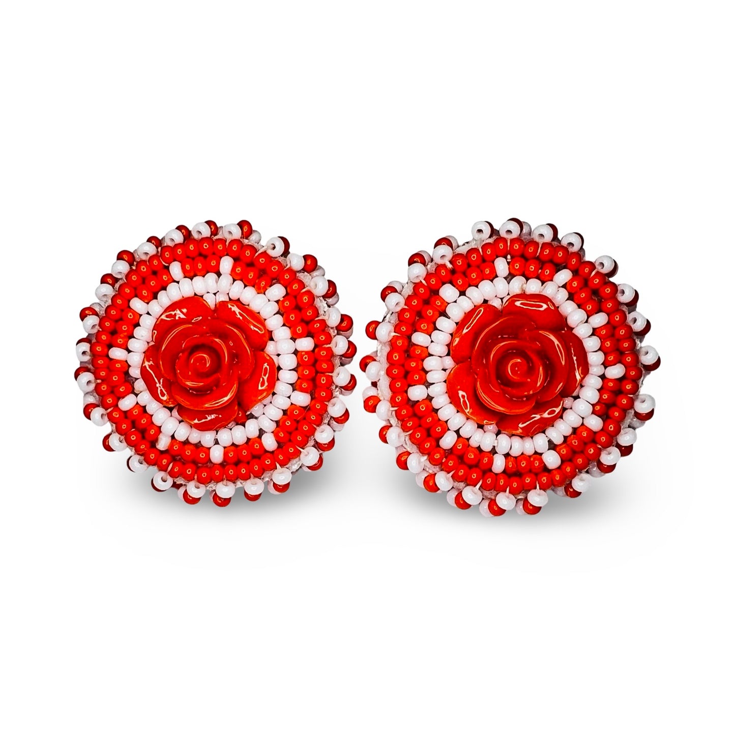 VW Small Beaded Post Earrings