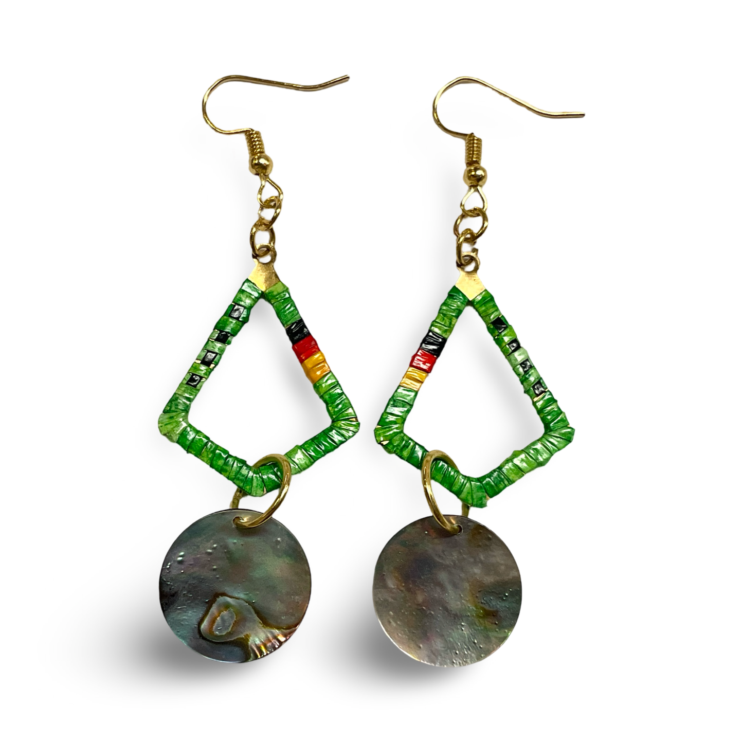 ARC Quill Tipi and Abalone Earrings