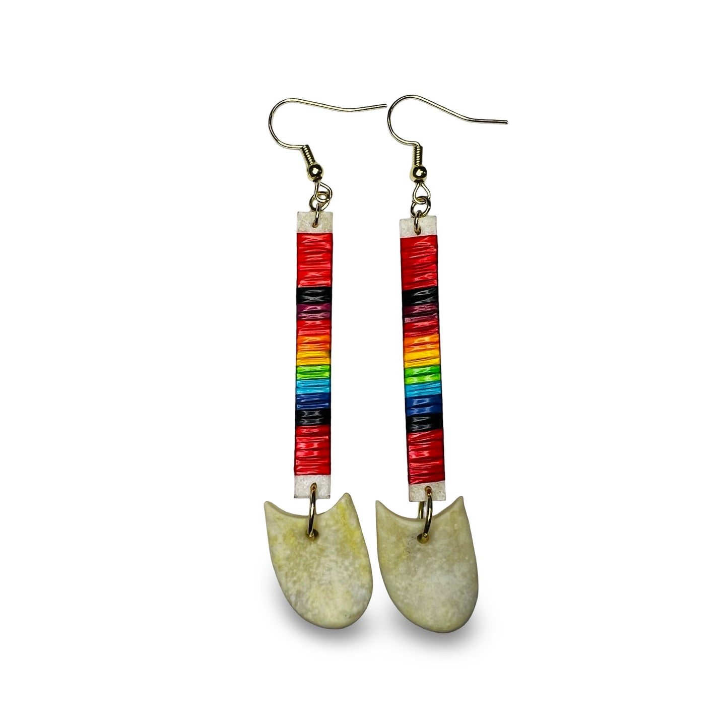 JRC Quill Slat Earring w/ Elk Tooth