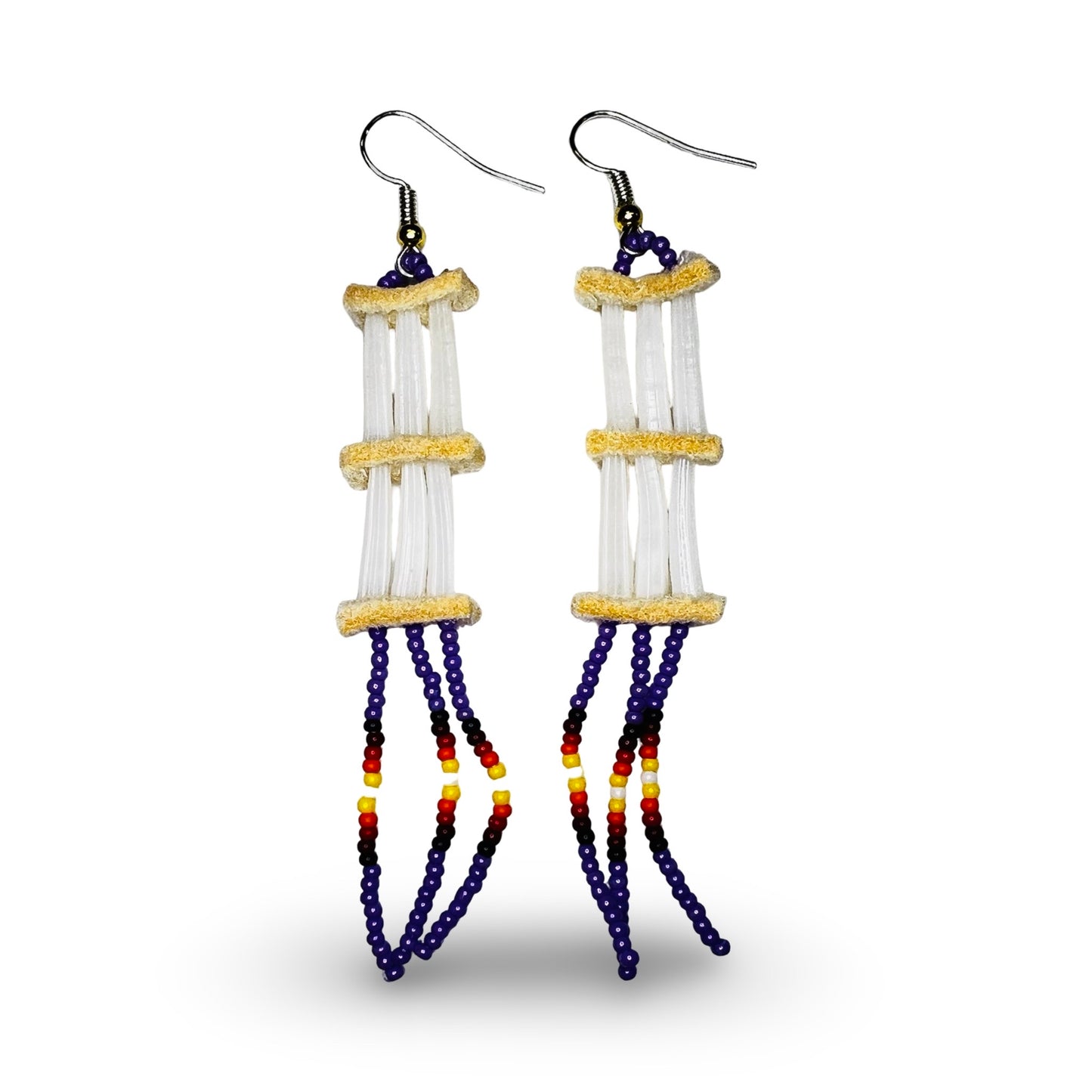SHMH 2-Tier Dentalium Earrings