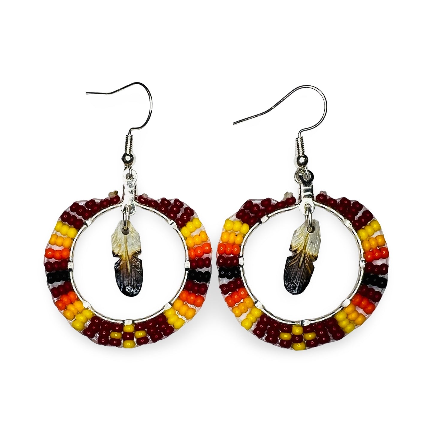 DYH Small Beaded Circle Earrings
