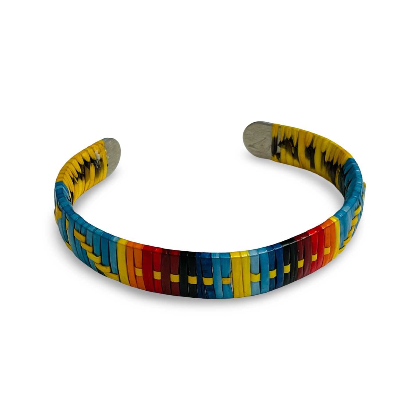 ARC Wide Quill Metal Bracelet