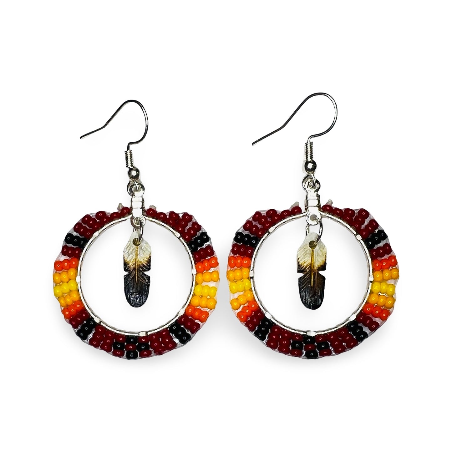DYH Small Beaded Circle Earrings