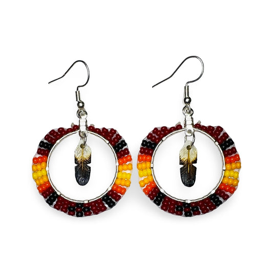 DYH Small Beaded Circle Earrings
