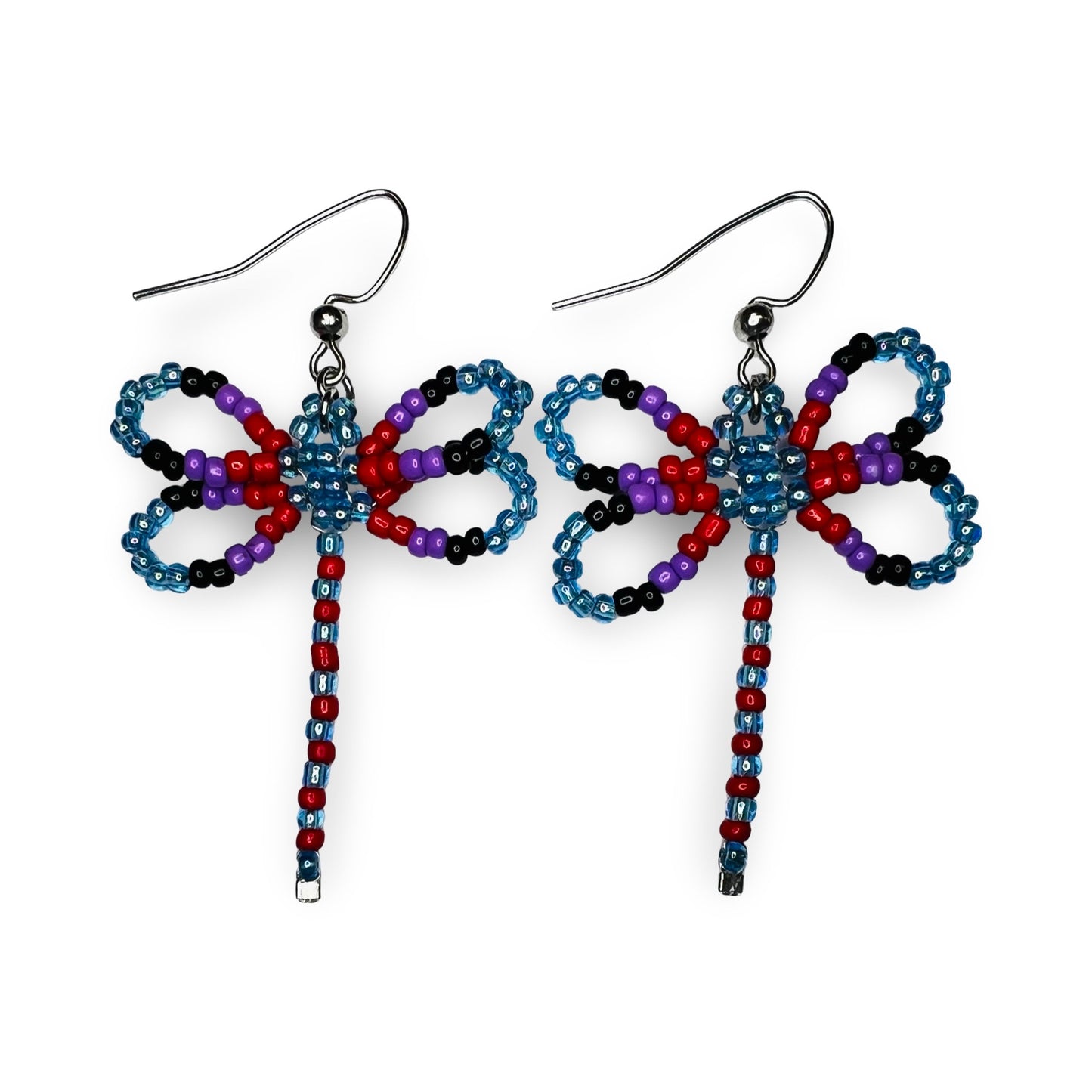 CWT Med Bead Dragonfly Earrings
