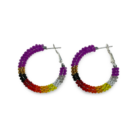 BEC Beaded Hoop Earrings