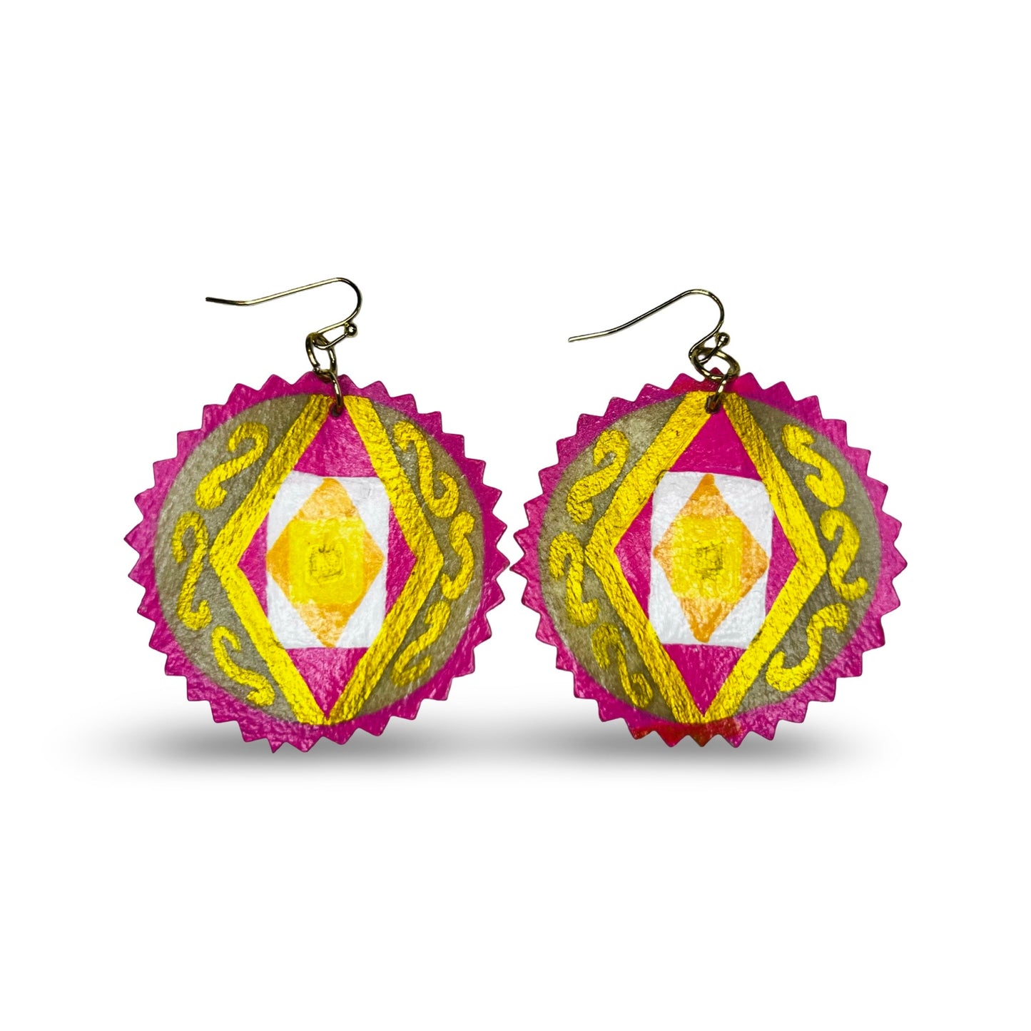ST Painted Parfleche Earrings