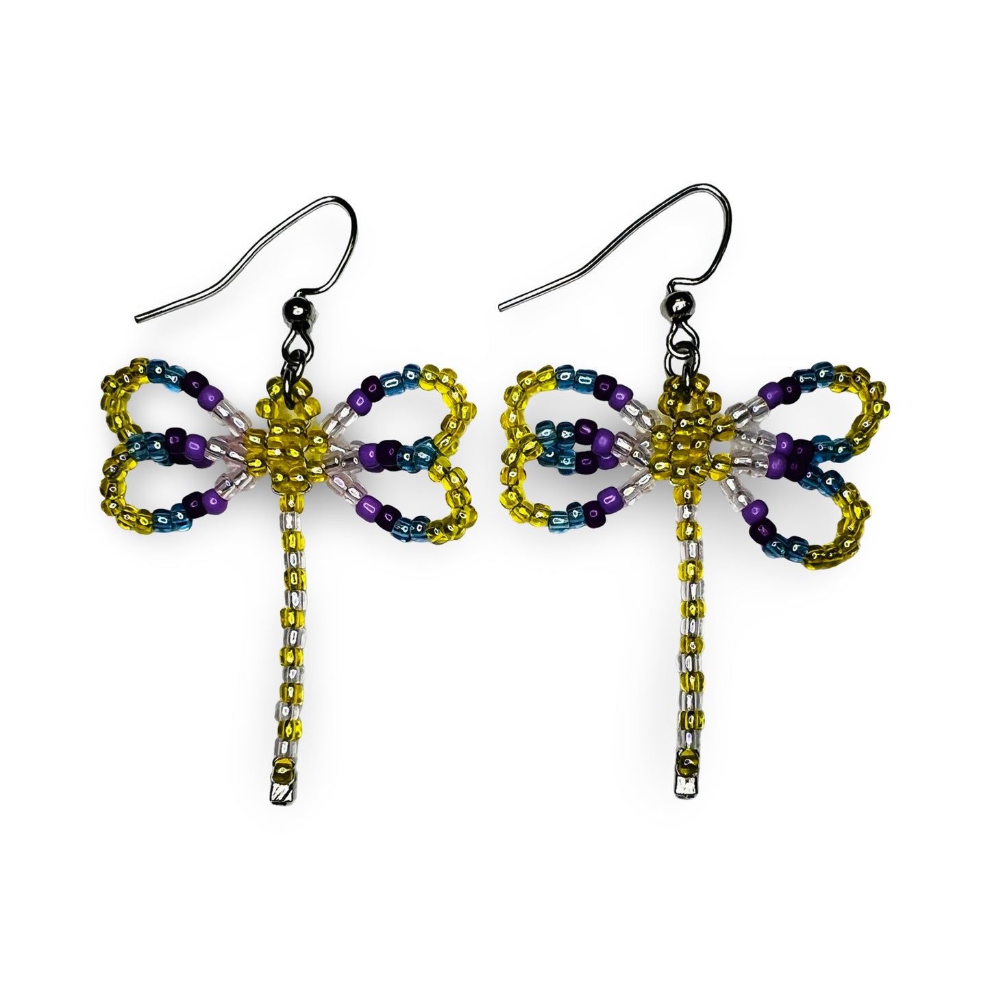 CWT Med Bead Dragonfly Earrings