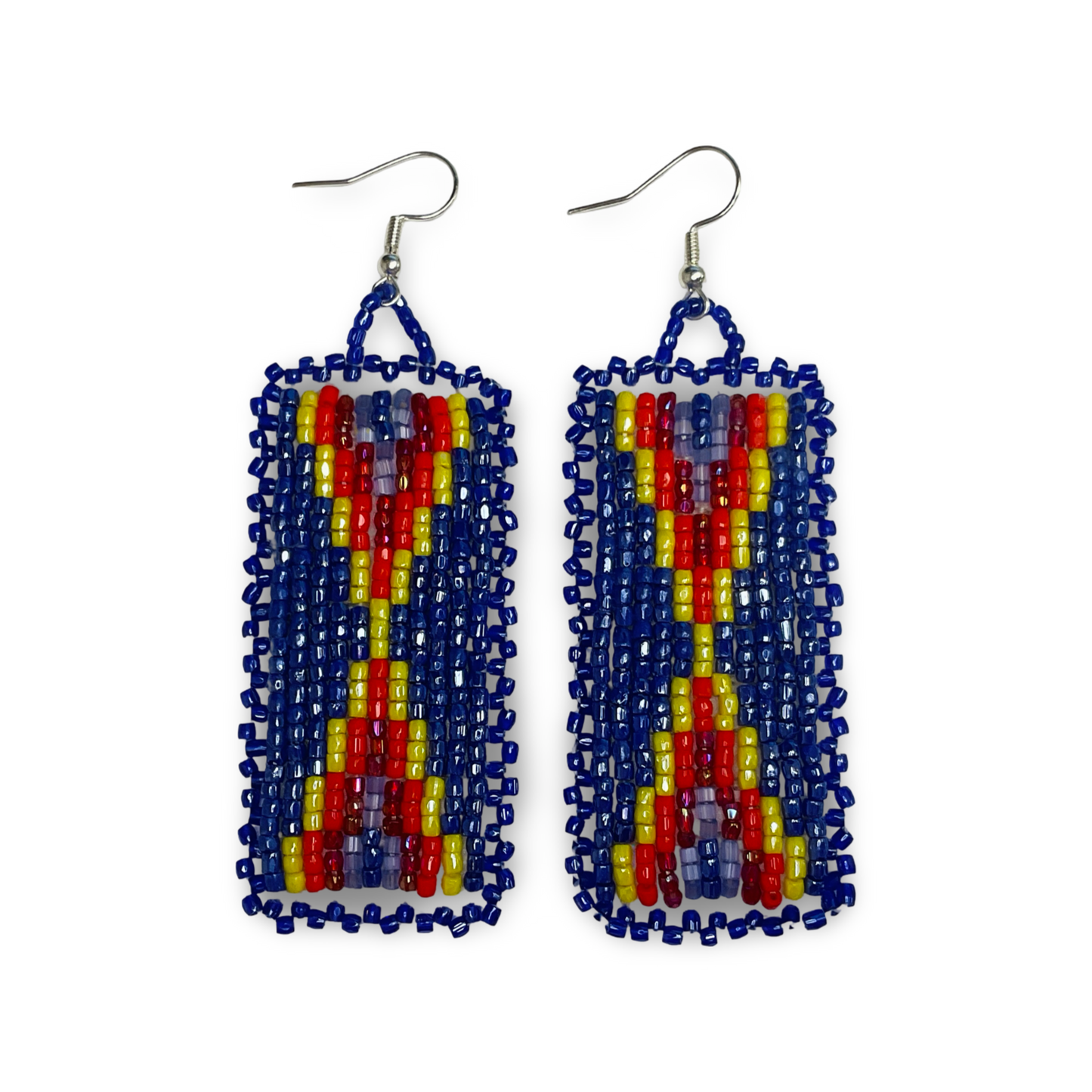 DYD Beaded Wide Slat Earrings