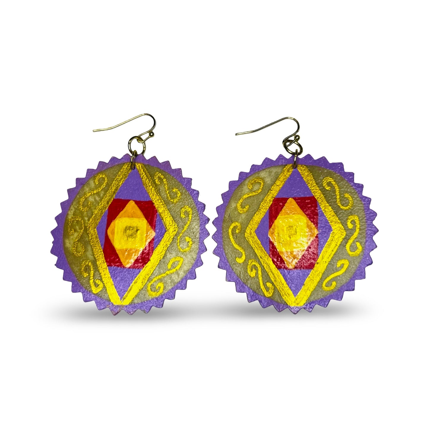 ST Painted Parfleche Earrings