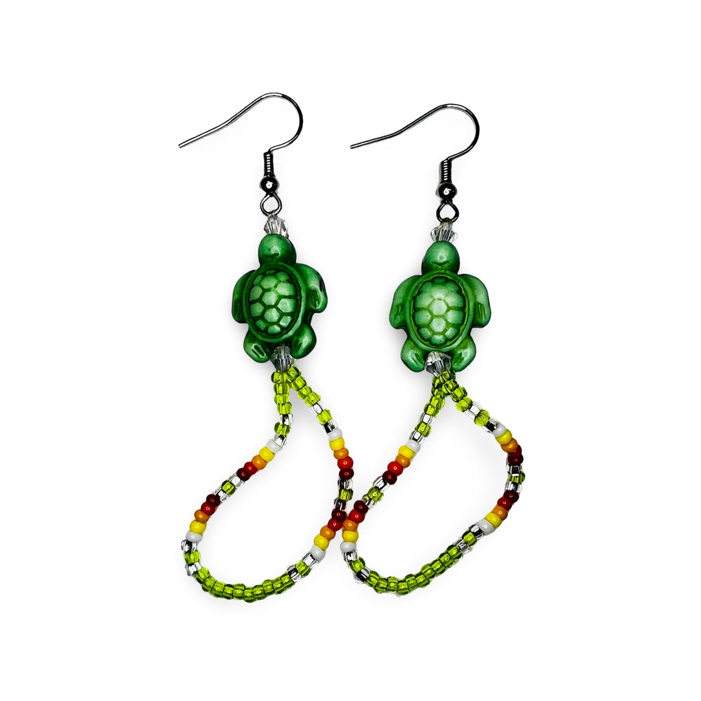 JR Beaded Turtle Earrings