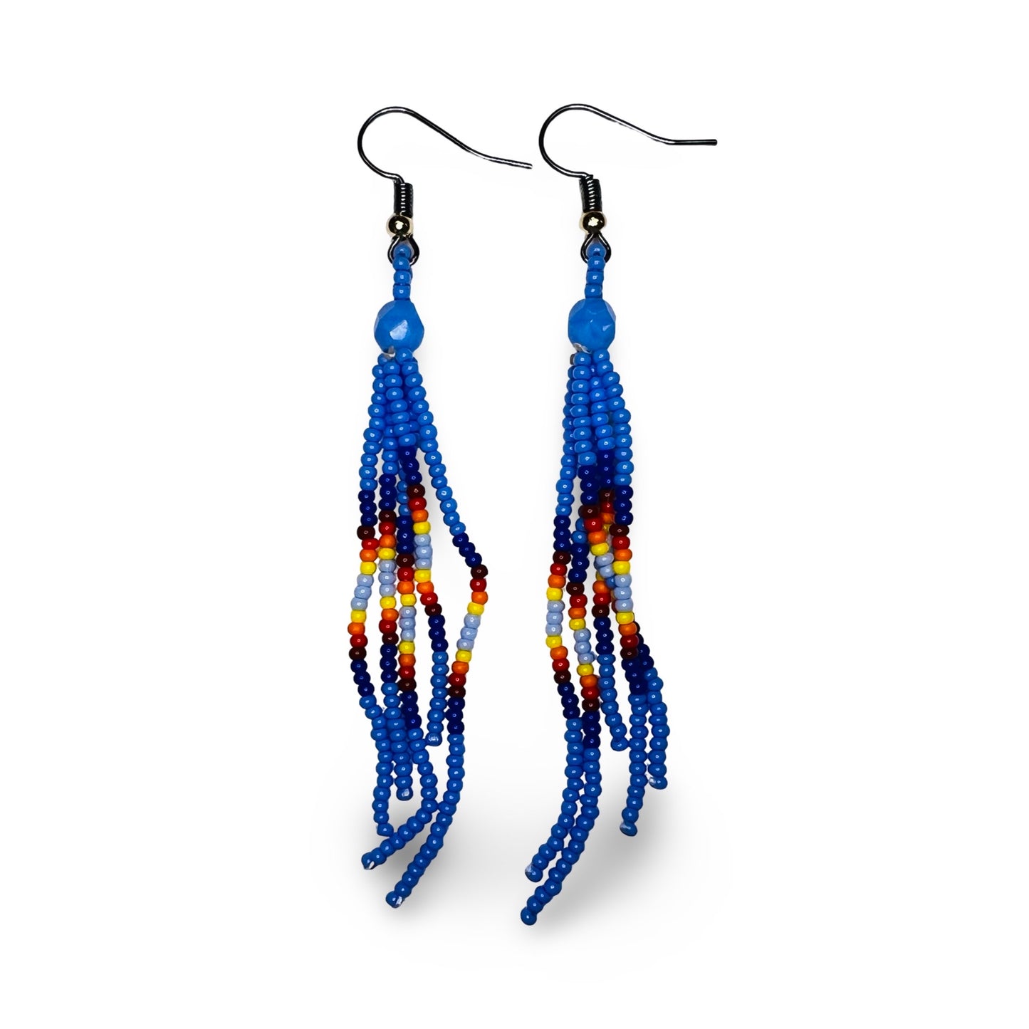 SHMH Small Beaded Fringe Earrings
