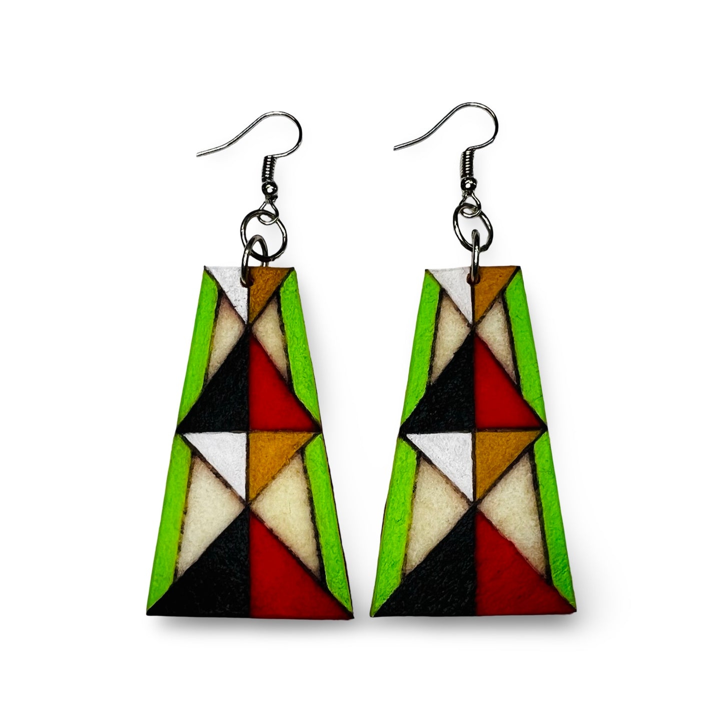 SE Painted Parfleche Earrings